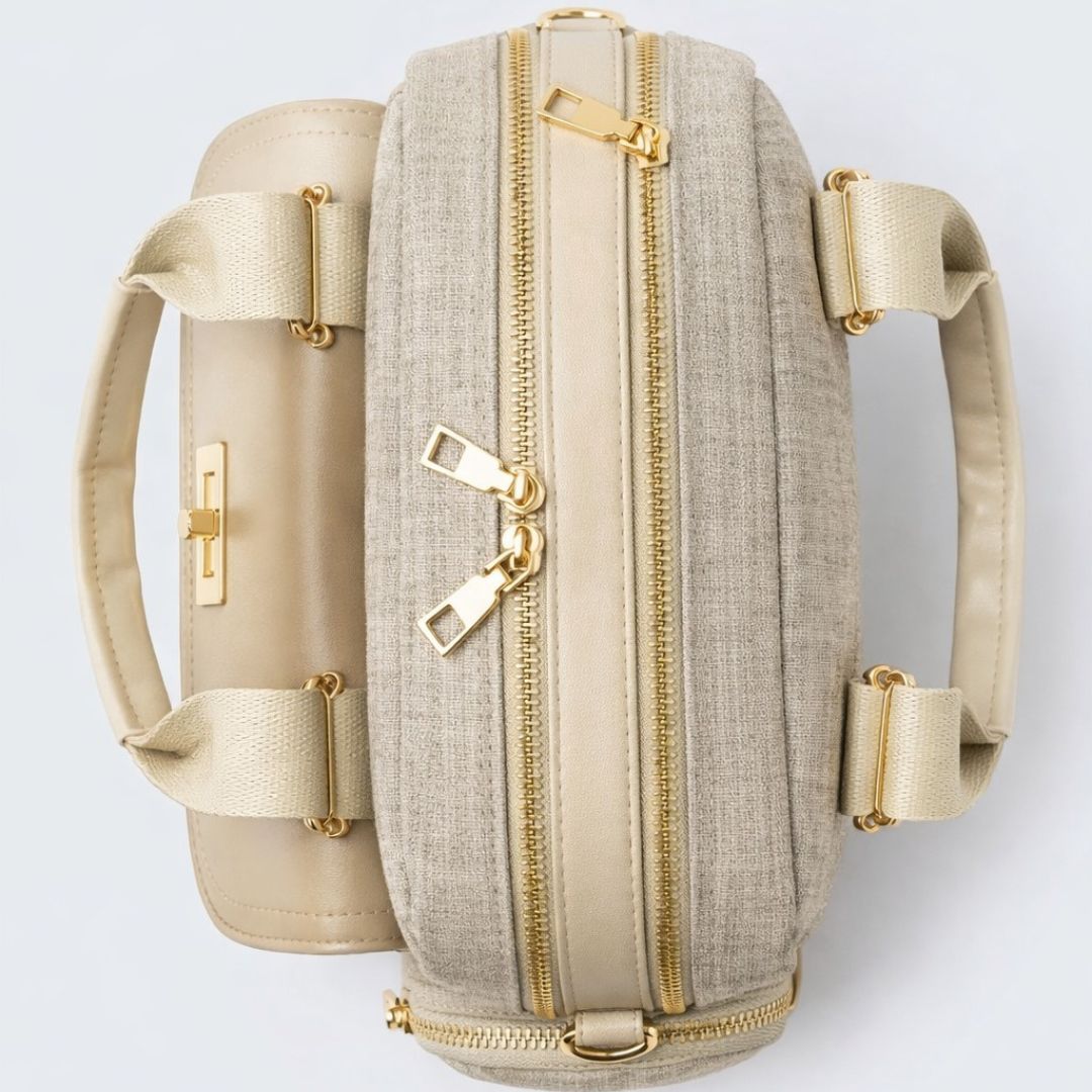 حقيبة الكروس واليد العصرية بجيب أمامي كلاسيكي، وجوانب عملية